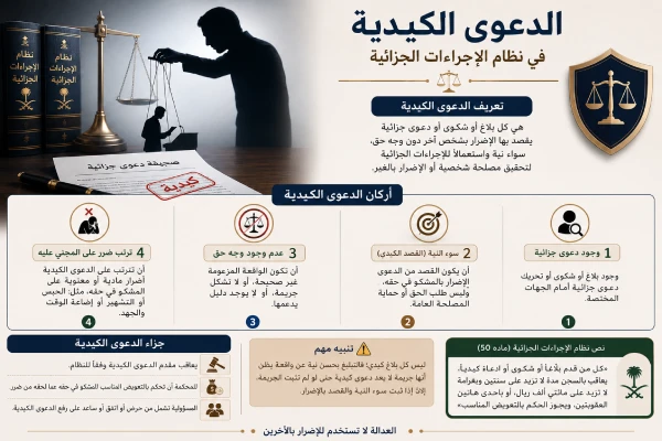 ماهي الدعوى الكيديه وأركانها