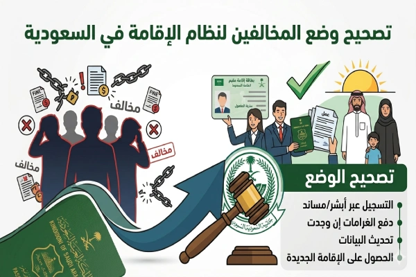تصحيح وضع المخالفين لنظام الإقامة في السعودية