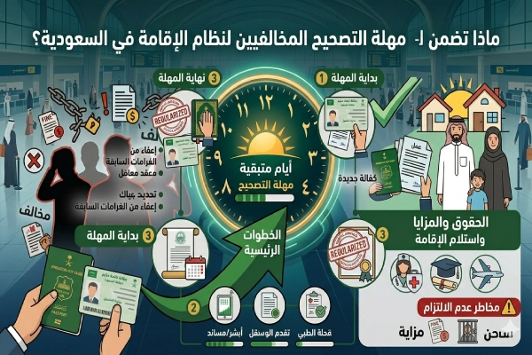 مهلة تصحيح أوضاع المخالفين في السعودية