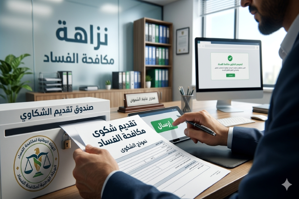 طريقة تقديم شكوى لمكافحة الفساد