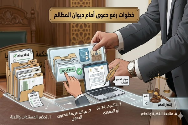 طريقة رفع دعوى في ديوان المظالم