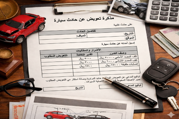 نموذج صحيفة دعوى حادث مروري 