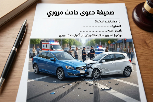نموذج صحيفة دعوى حادث مروري بأفضل صيغة 1447